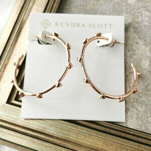 Kendra Scott Haven Heart Rose Gold Hoop Earrings